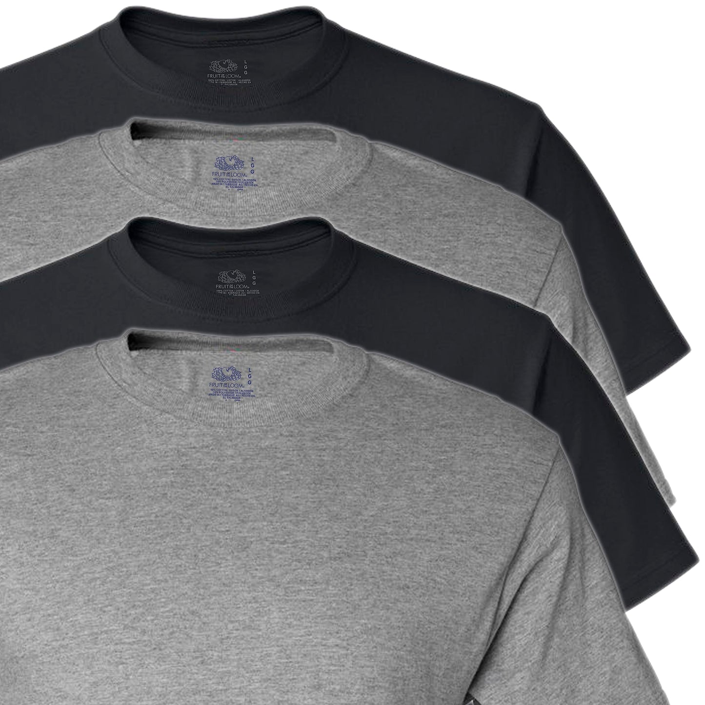 Fruit of the Loom Men's Crew T-Shirt (Pack of 4), Small, Assorted Neutral