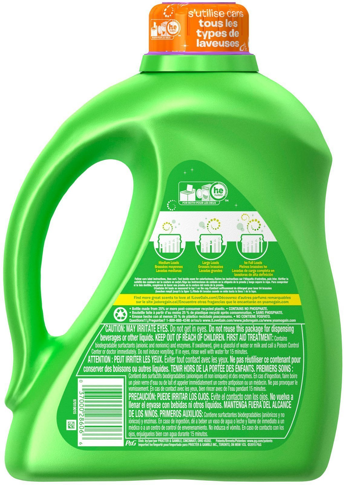 GAIN Liquid Detergent, Spring Lavender, 92 Fl Oz