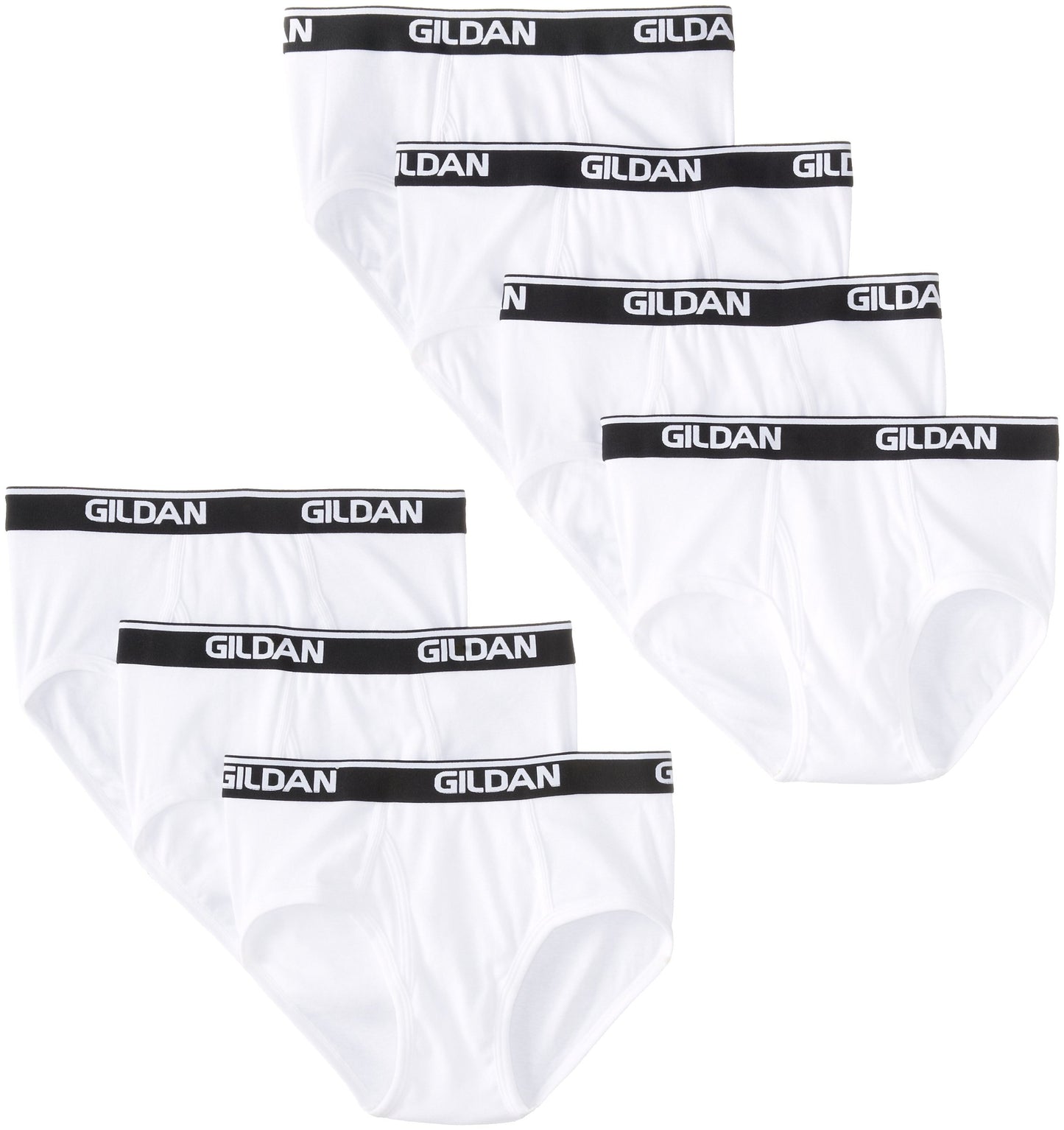 Gildan Platinum Men's Briefs, Black/Sport Grey/Charcoal, Small, 6-Pack