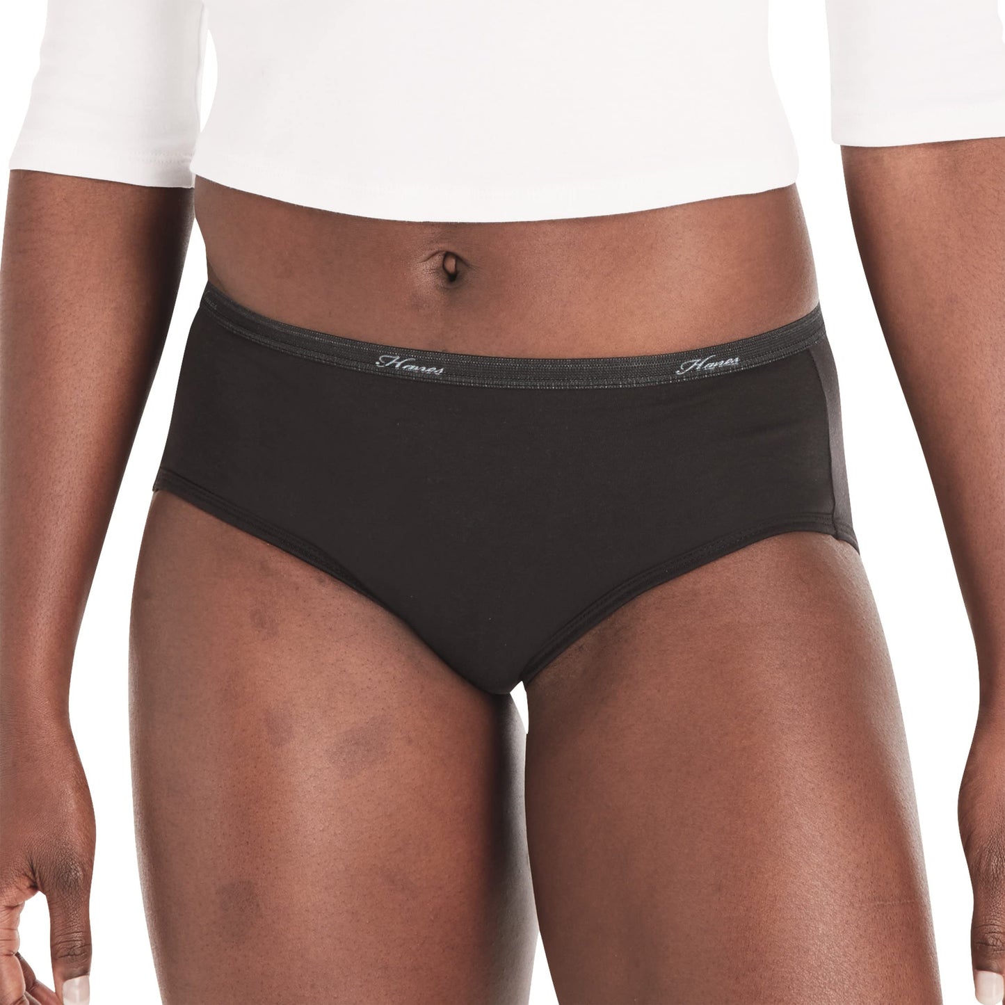 Hanes Women's No Ride Up Low Rise Cotton Brief 6-Pack