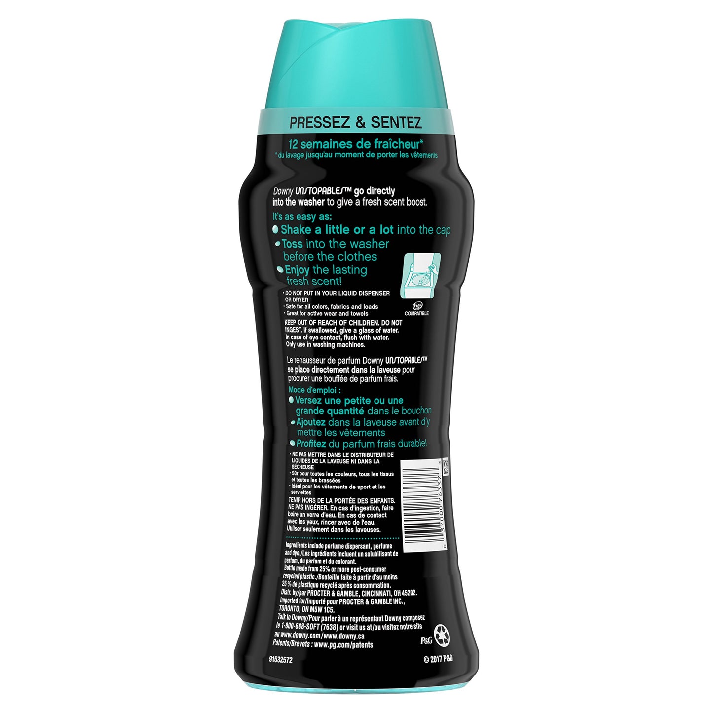 Downy Unstopables in-Wash Scent Booster Beads, Fresh, 14.8 Ounce (Pack of 2)