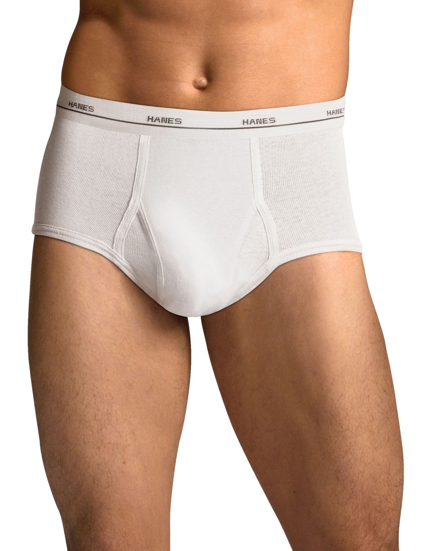 Hanes Men's White Briefs 3 Pack_White_M