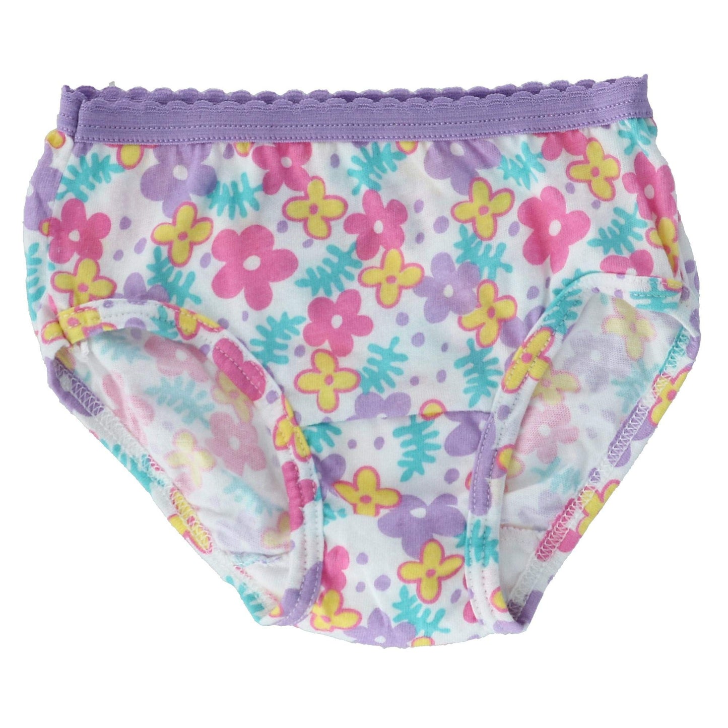 Fruit of the Loom Toddler Girls 10 Pack Assorted Cotton Brief Underwear, 2T/3T