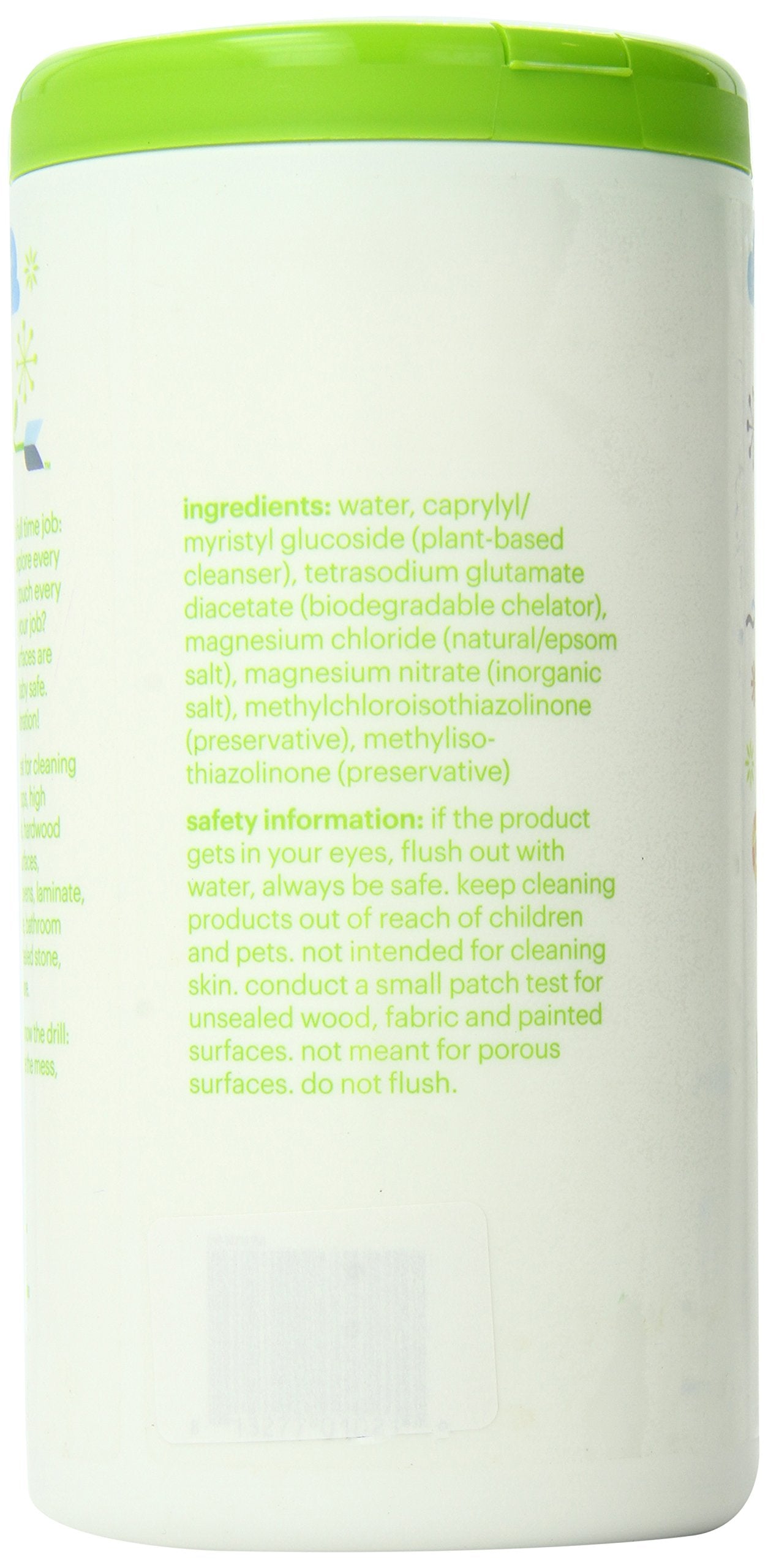 BabyGanics All-Purpose Surface Wipes, Unscented, 75 Count (Pack of 6)
