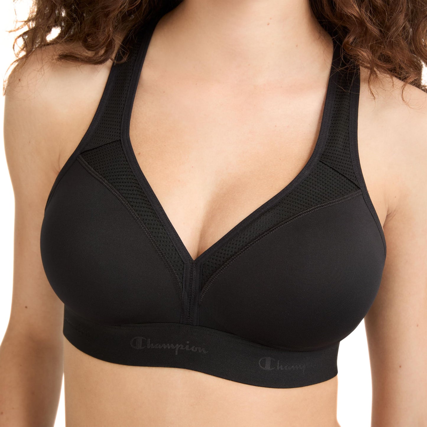 Champion womens The Curvy Sports Bra, Black, X-Large US