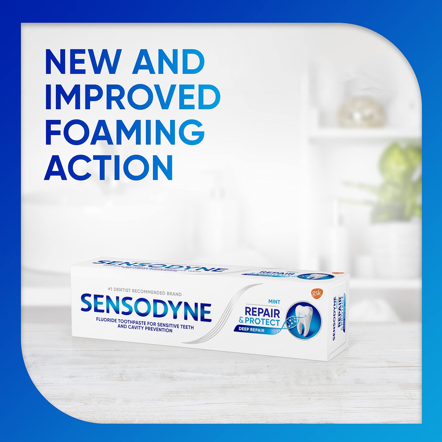 Sensodyne Repair and Protect Mint Toothpaste, Toothpaste for Sensitive Teeth and Cavity Prevention, 3.4 oz
