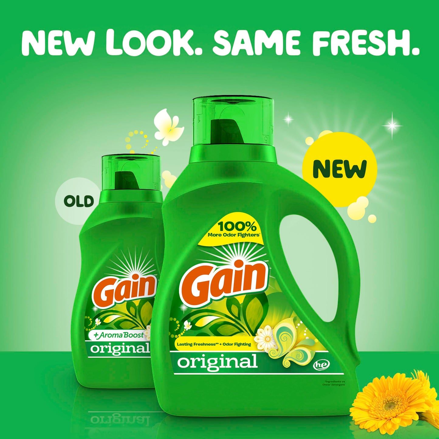Gain + Aroma Boost Laundry Detergent Liquid Soap, Original, 32 Loads 46 Fl Oz