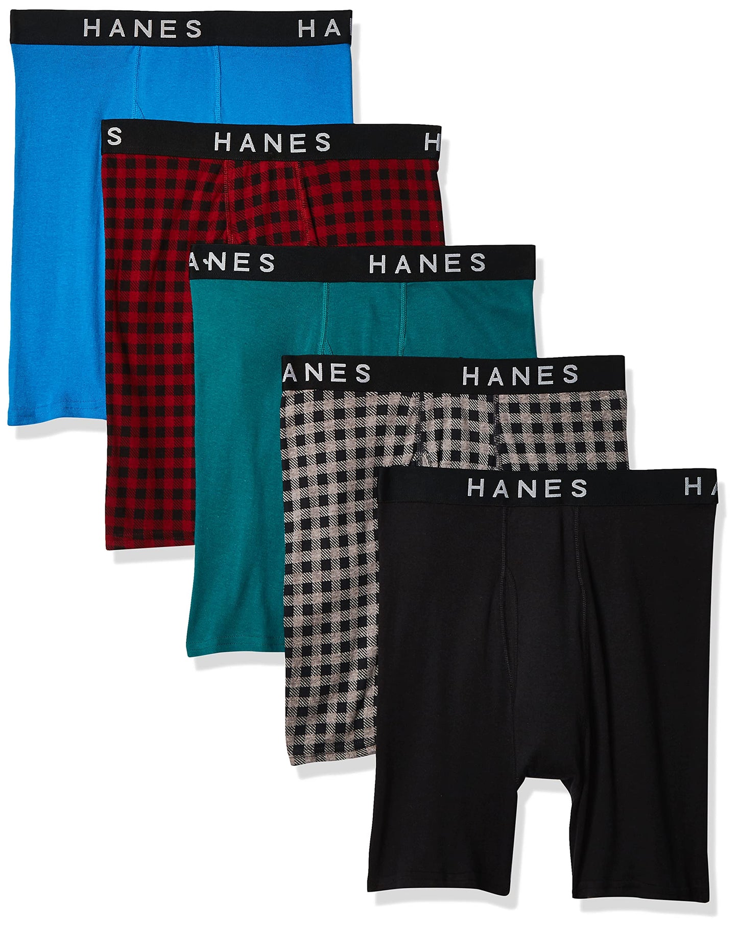 Hanes Ultimate Men's 5-Pack FreshIQ Dyed Boxer Brief 5PACK - XLarge