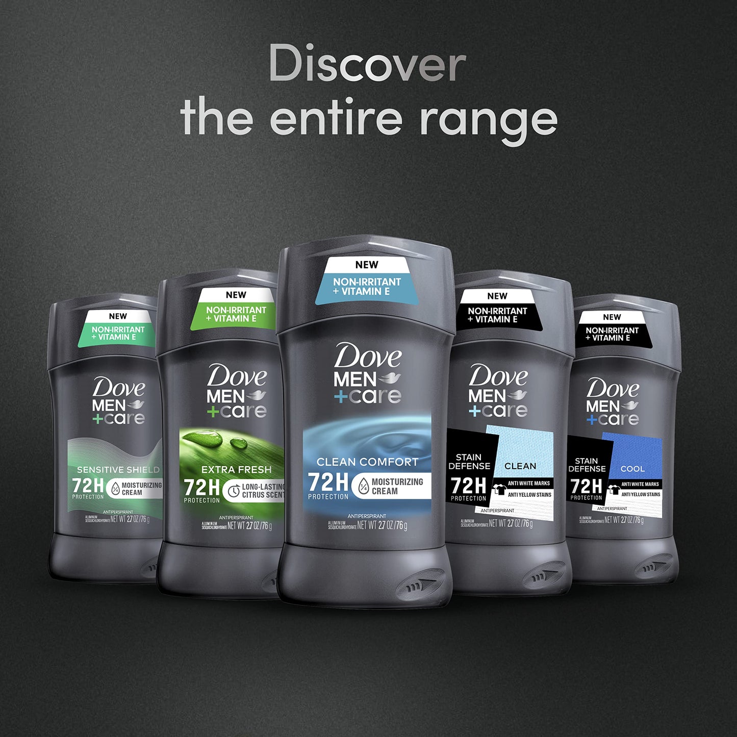 DOVE MEN + CARE Antiperspirant Deodorant Stick Clean Comfort Twin Pack 72-Hour Sweat & Odor Protection Antiperspirant for Men With 1/4 Moisturizing Cream 2.7 oz