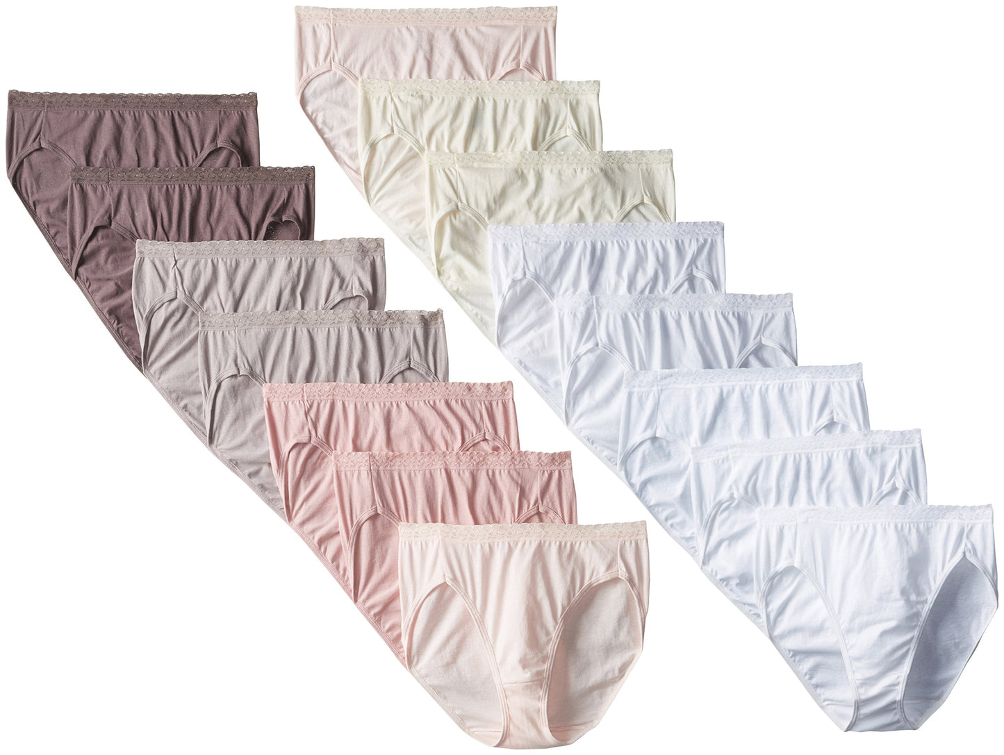 Hanes Women's Beauty Of Lace Hi-Cut, Assorted, 9 (Pack of 15)