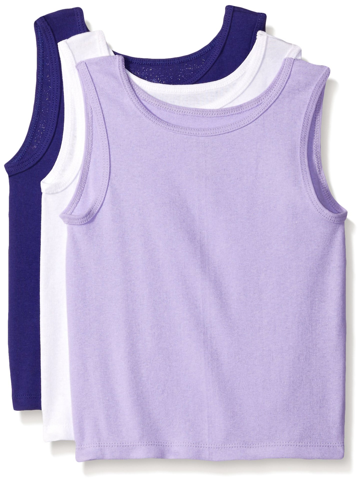 Fruit of the Loom Toddler Girls 3 Pack Tank, Assorted, 2T/3T