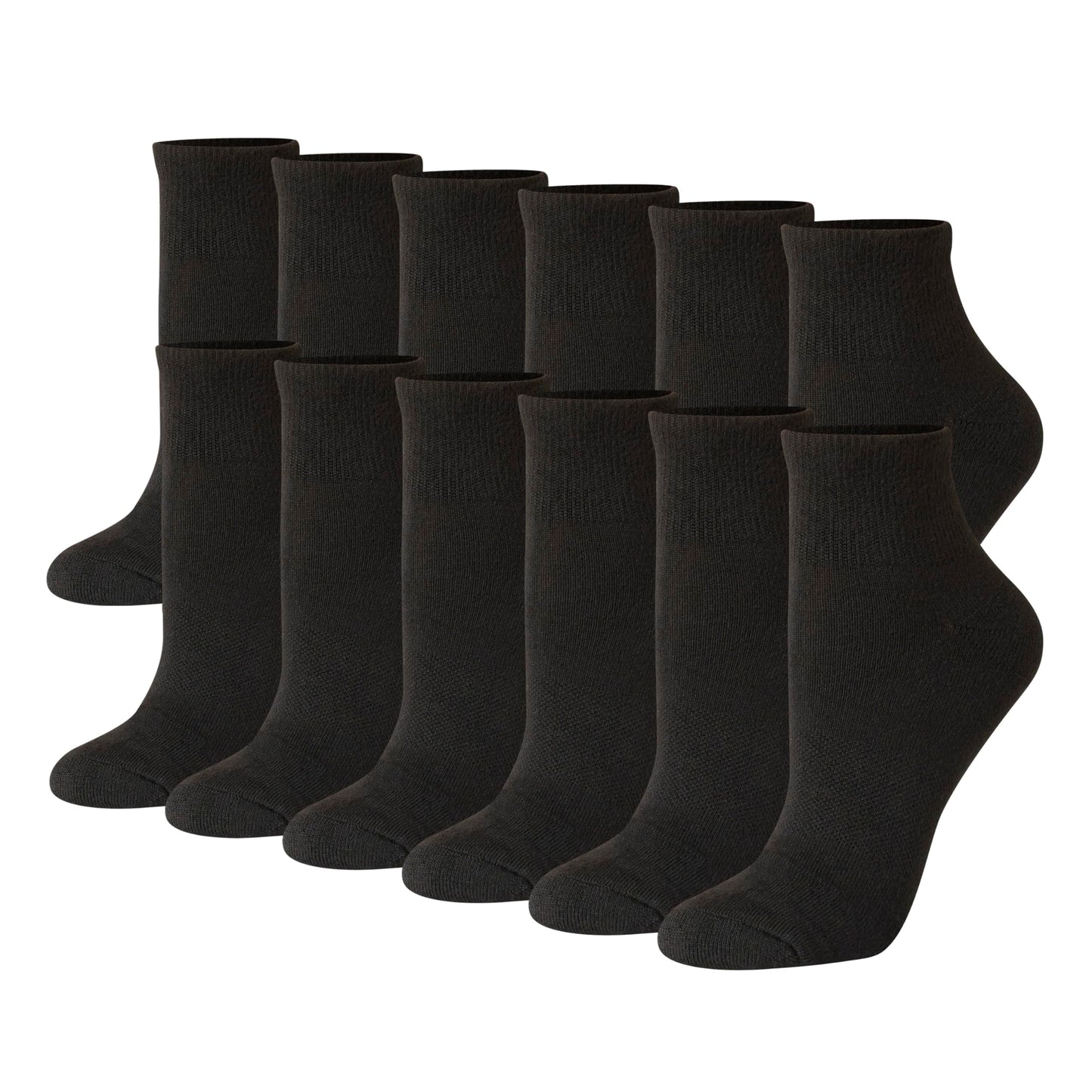Hanes womens 6-pair Comfort Fit Ankle Sock, Grey/White/Black, 8 12 US