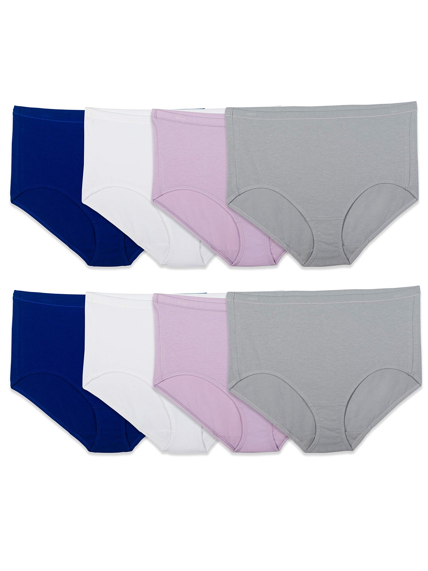 Fruit Of The Loom Womens Breathable Underwear, Moisture Wicking Keeps You Cool & Comfortable, Available In Plus Size Briefs, Micro Mesh - Low Rise Brief - 6 Pack - Colors May Vary, 10 US