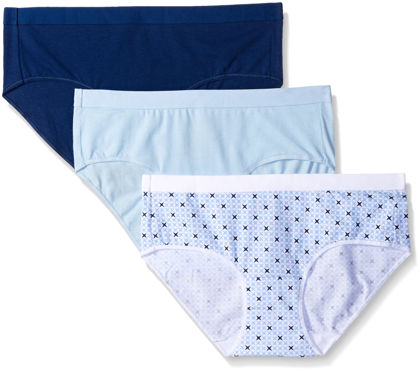 Hanes Ultimate X-Temp Comfort Hipster 3-Pack, 7/L, Blue Assorted