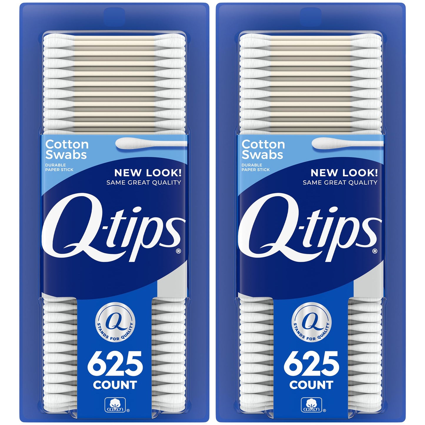 Q-Tips Cotton Swabs, 625 Count, Pack of 2
