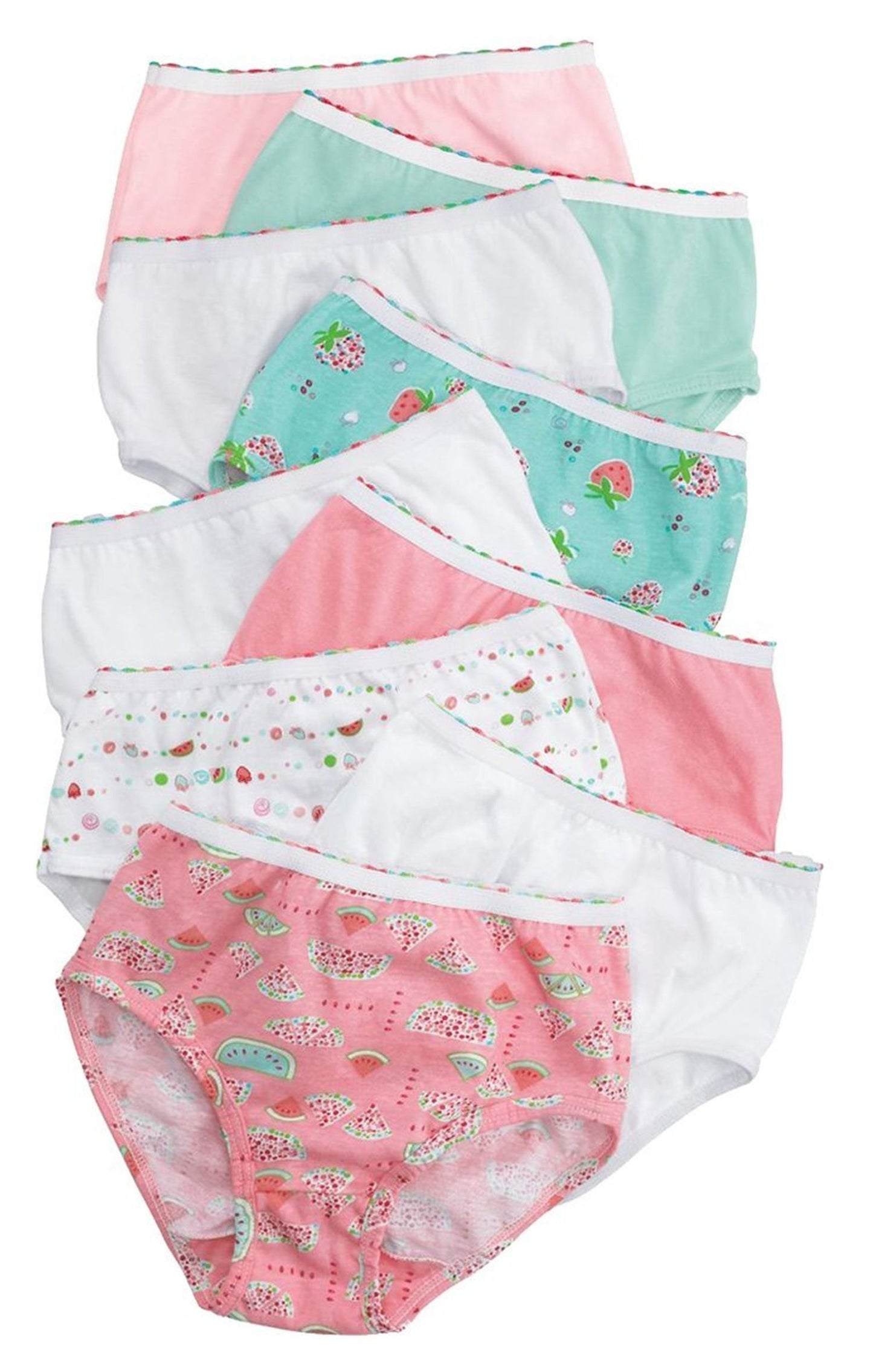 Hanes Big Girls' Girls P9 Brief Assortment - Floral - 8