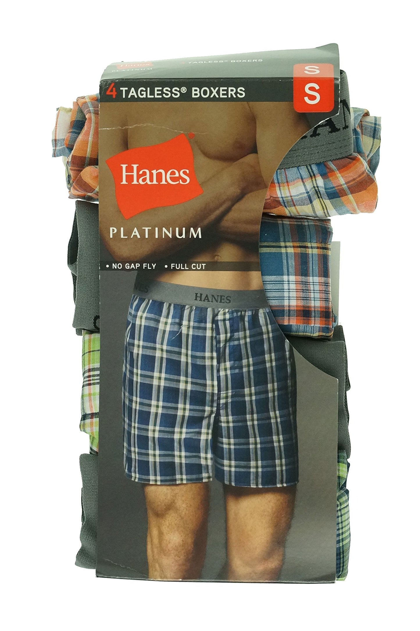 Hanes Ultimate Men's 4-Pack Platinum Woven Boxer, Assorted, Small