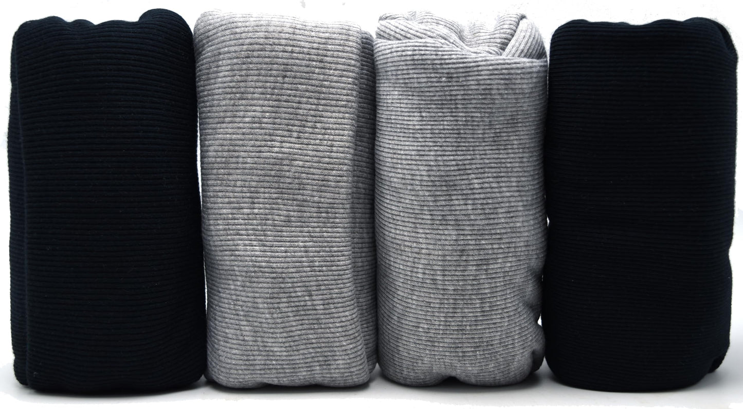 Fruit of the Loom Mens Black and Gray A-Shirts, 4 Pack, Extended Sizes, 2XL, Assorted