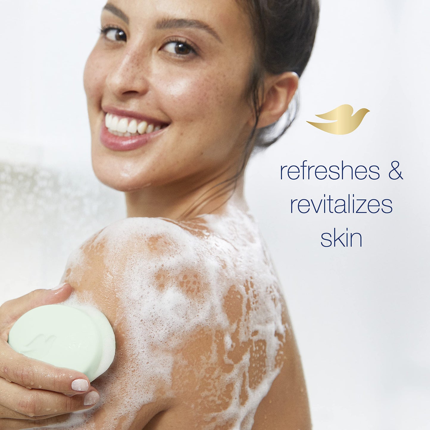 Dove Skin Care Beauty Bar For Softer Skin Cucumber and Green Tea More Moisturizing Than Bar Soap 3.75 oz, 4 Bars