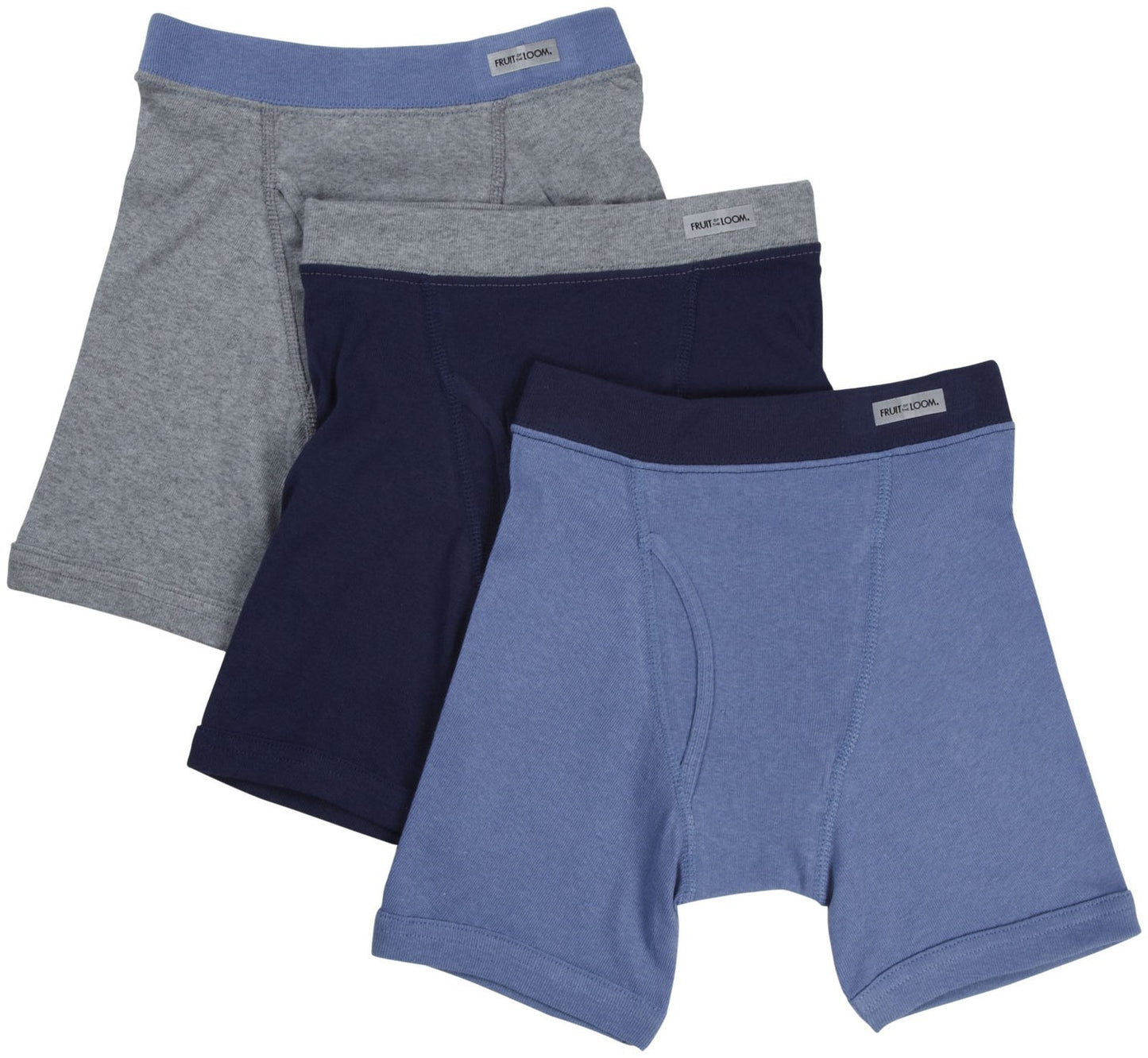 Fruit of the Loom Big Boys' Covered Elastic Boxer Brief ,Multi,L (14-16)