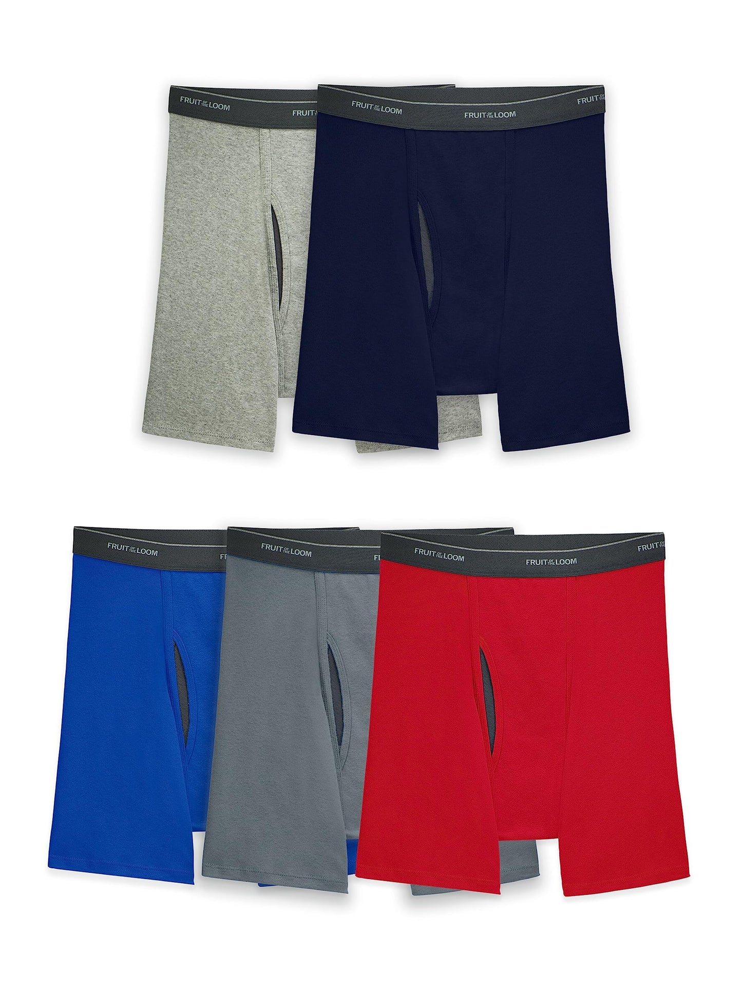 Fruit of the Loom mens Coolzone (Assorted Colors) Boxer Briefs, 6 Pack - Stripe/Solid, 3X-Large US