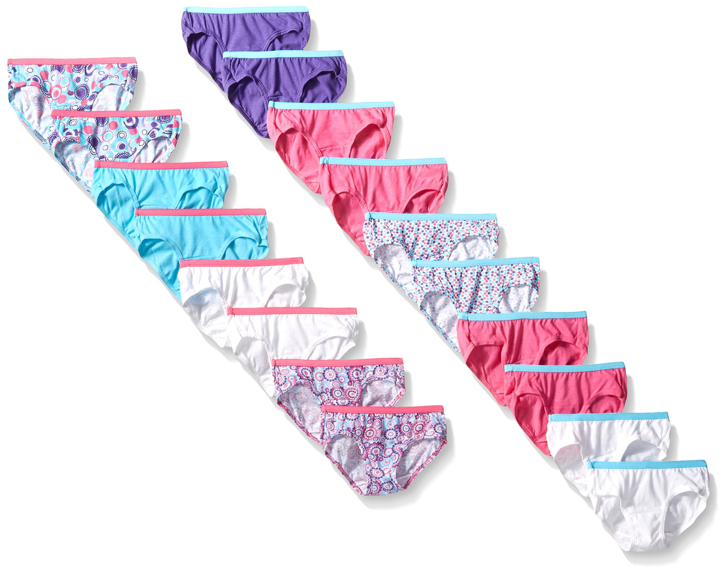 Hanes Girls' 18-Pack Hipster Bundle, Assorted, 6