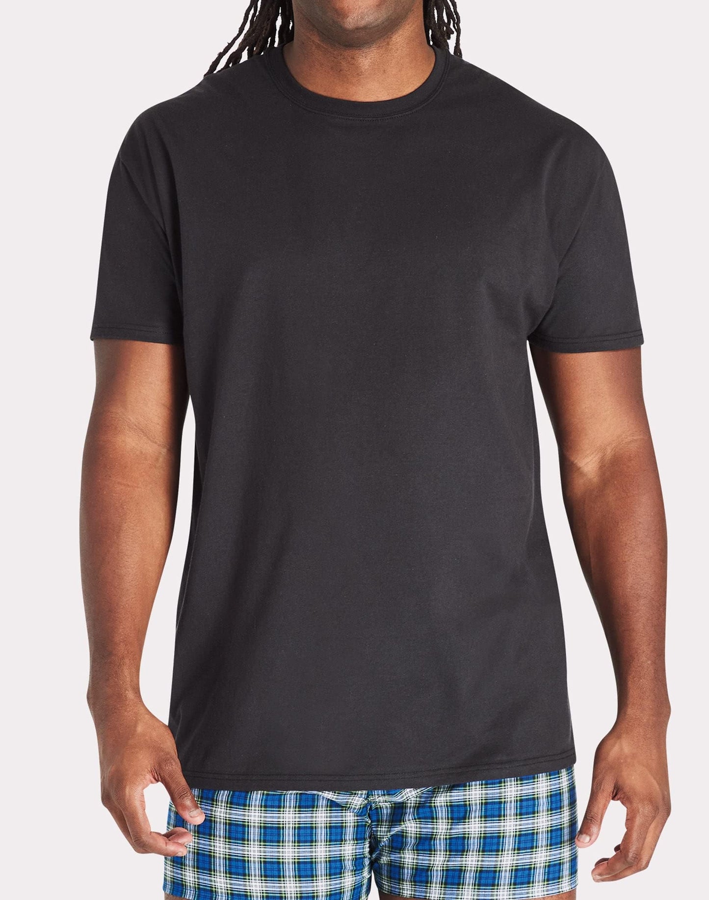 Hanes Mens Ultimate Cotton Tall T-Shirt 4-Pack, XLT, BlackGrey