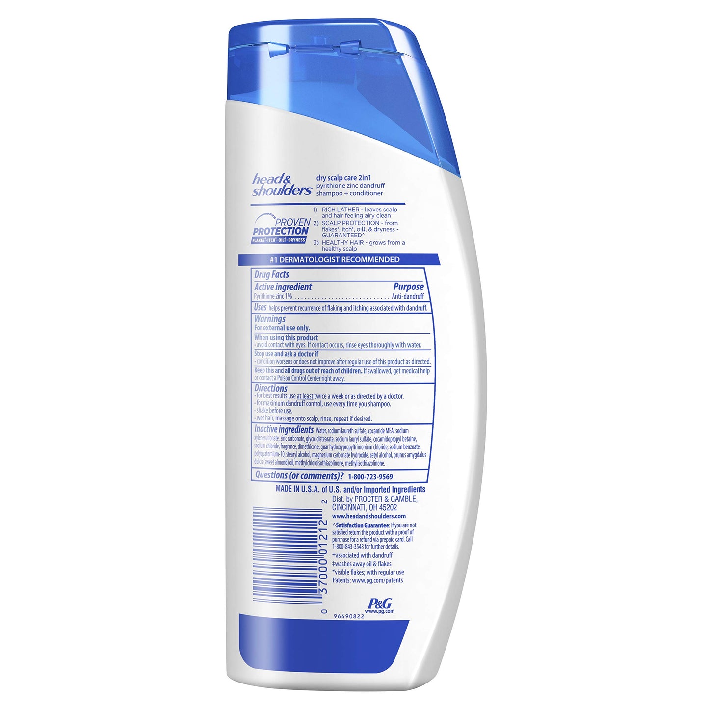 Head and Shoulders Dry Scalp Care Anti-Dandruff 2 in 1 Shampoo & Conditioner, 23.7 fl oz