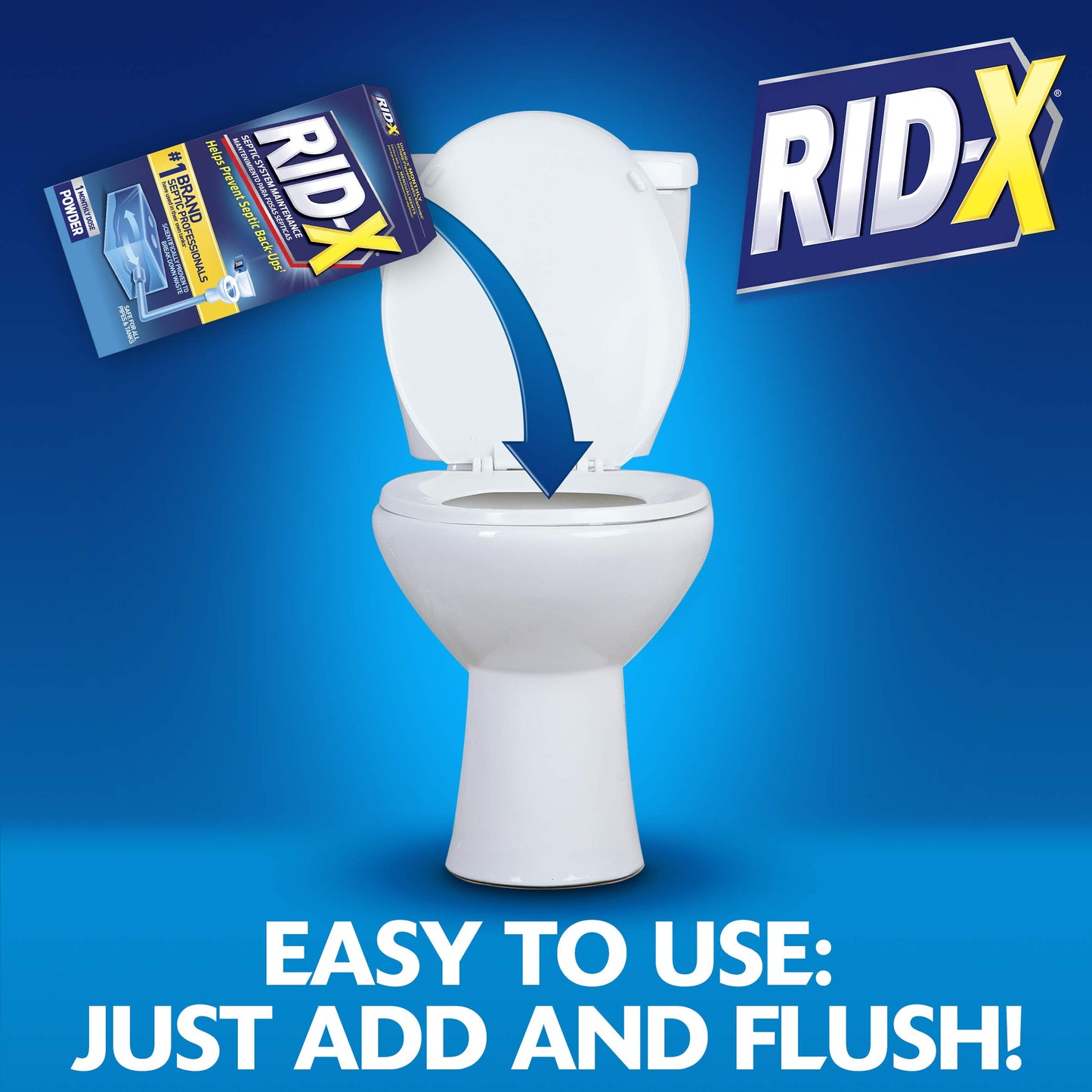 RID-X Professional Septic Treatment, Septic Tank Treatment, 12 Month Supply Of Powder (6 Packs x 2 Month Supply), 117.6 oz