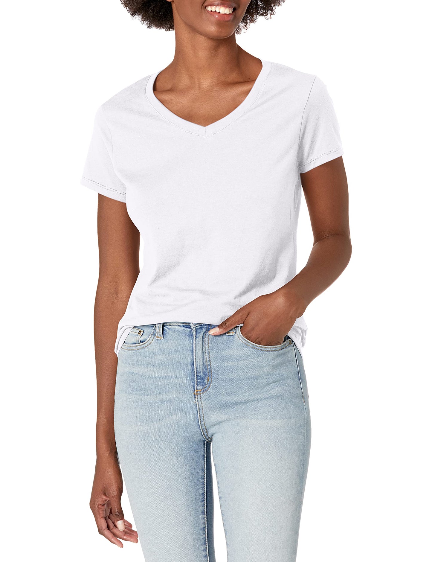 Hanes womens X-temp V-neck T-shirt novelty t shirts, Navy, X-Large US