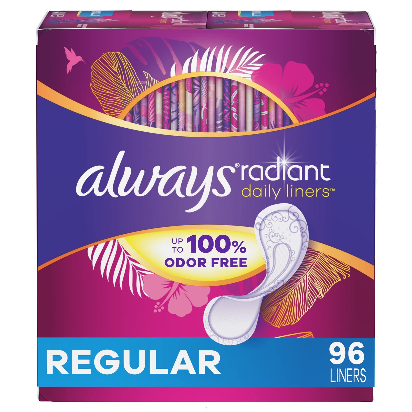 Always Always Radiant Liners, 48 Count