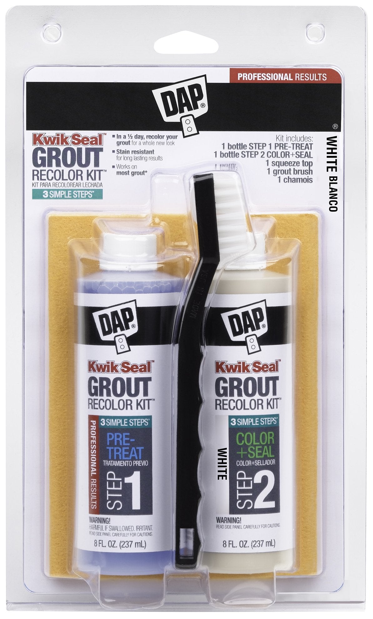 Dap Grout Recolor Kit White 8 Oz