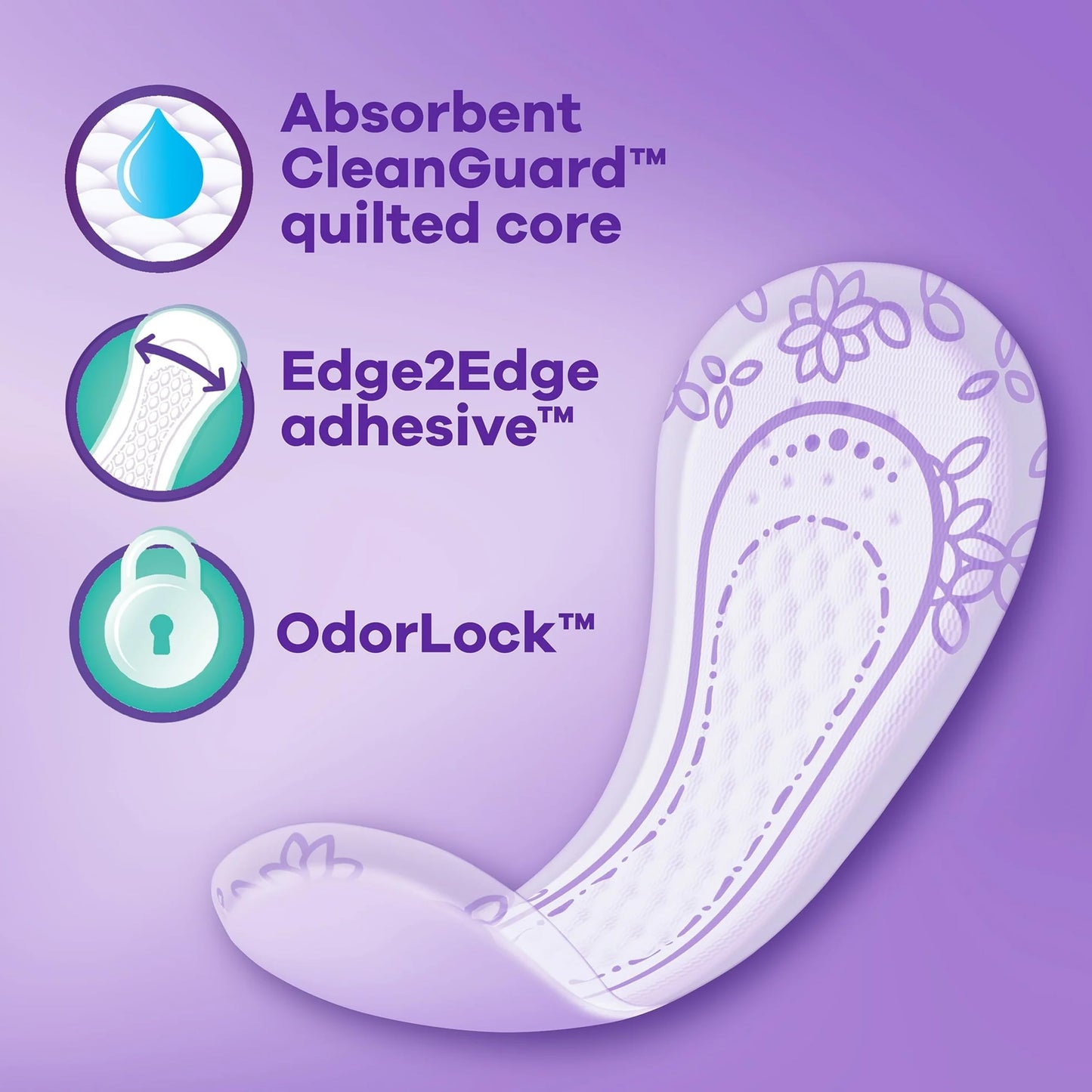 Always Radiant Pantyliners, Regular, Unscented, 48 Count, 2 Pack. (Includes 96 Pantiliners Total.)