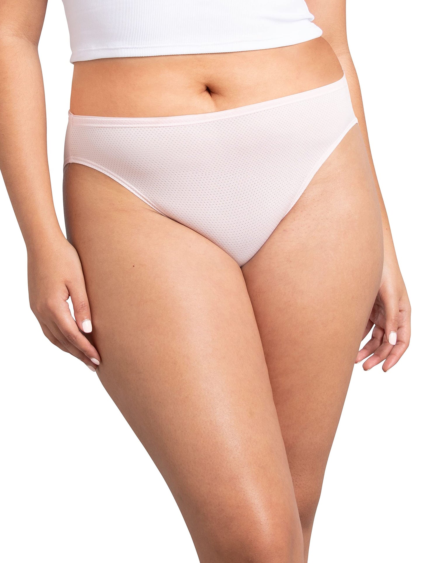 womens Premium Underwear (Ultra Soft & Breathable), Breathable - Hi Cut - Basic Assorted, 6