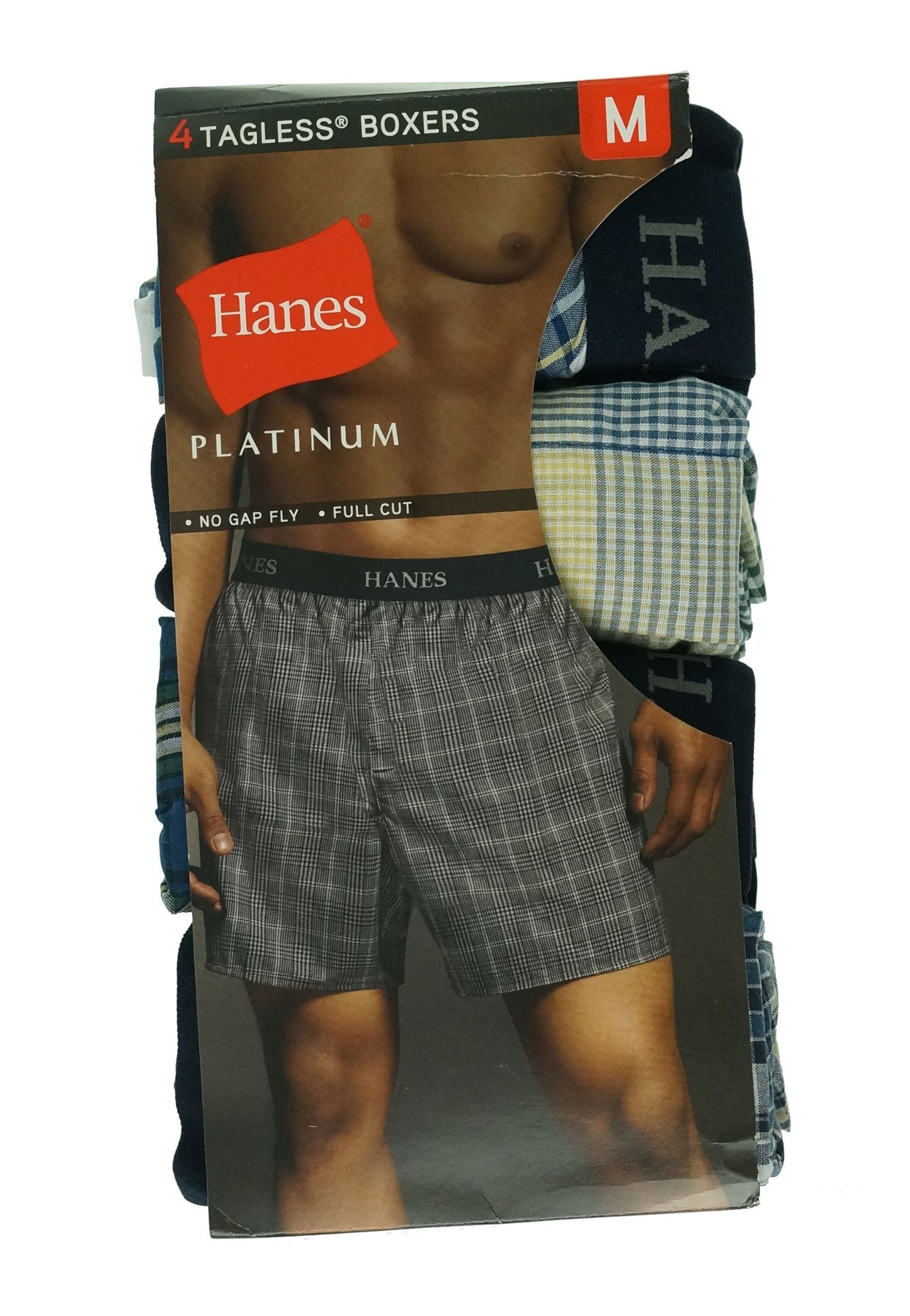 Hanes Ultimate Men's 4-Pack Platinum Yarn-Dye Boxer, Assorted, X-Large