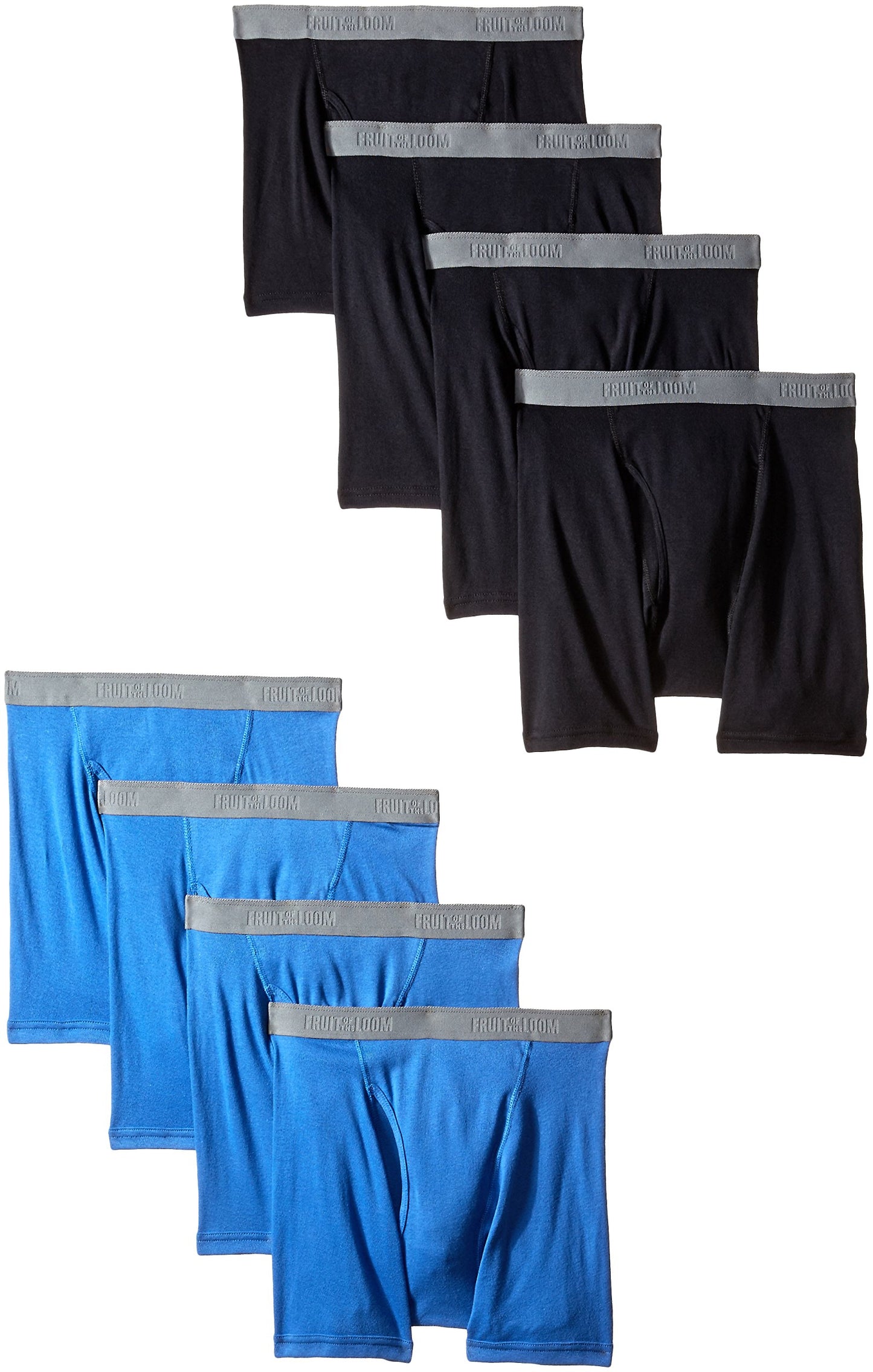 Fruit of the Loom Men’s 8Pack Assorted Boxer Briefs Medium