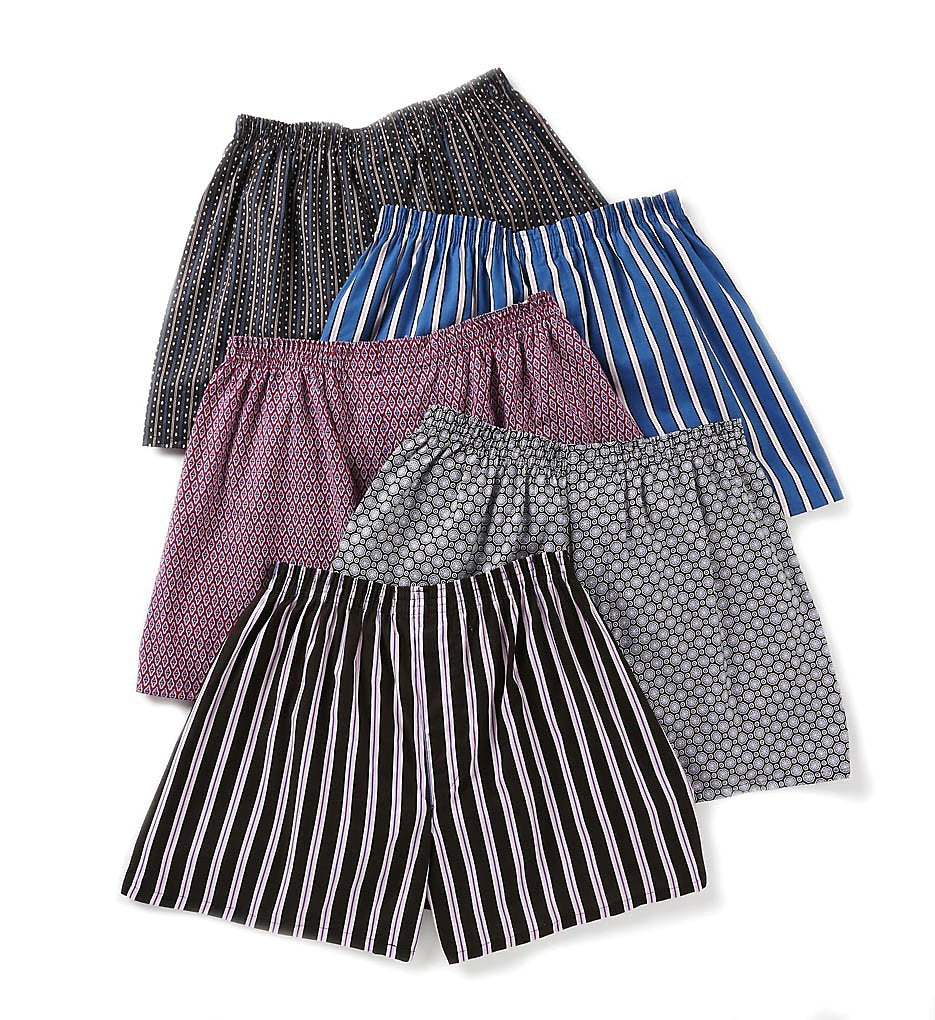 Fruit of The Loom Big Man Woven Boxers - 5 Pack (5P582X), Assorted, Size 2.0