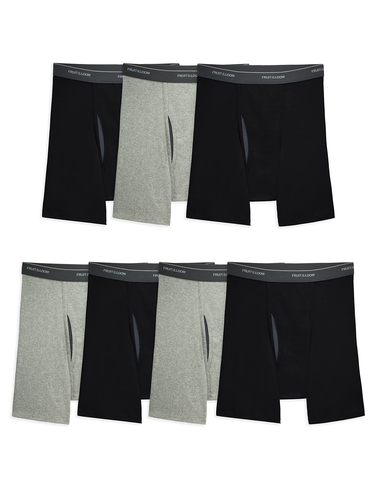 Fruit of the Loom mens Coolzone (Assorted Colors) Boxer Briefs, 6 Pack - Stripe/Solid, 3X-Large US