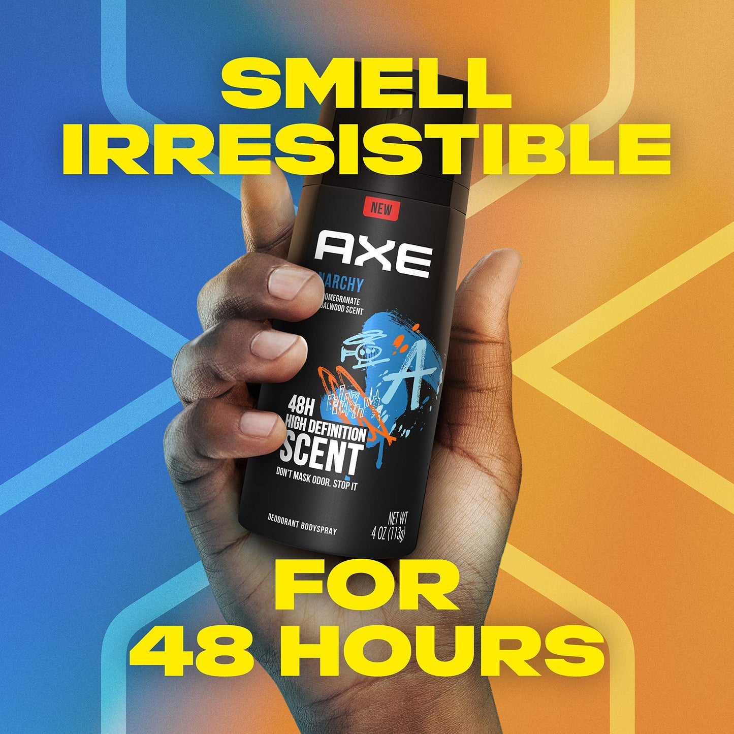 AXE Body Spray for Men Anarchy 4 oz, Pack of 6
