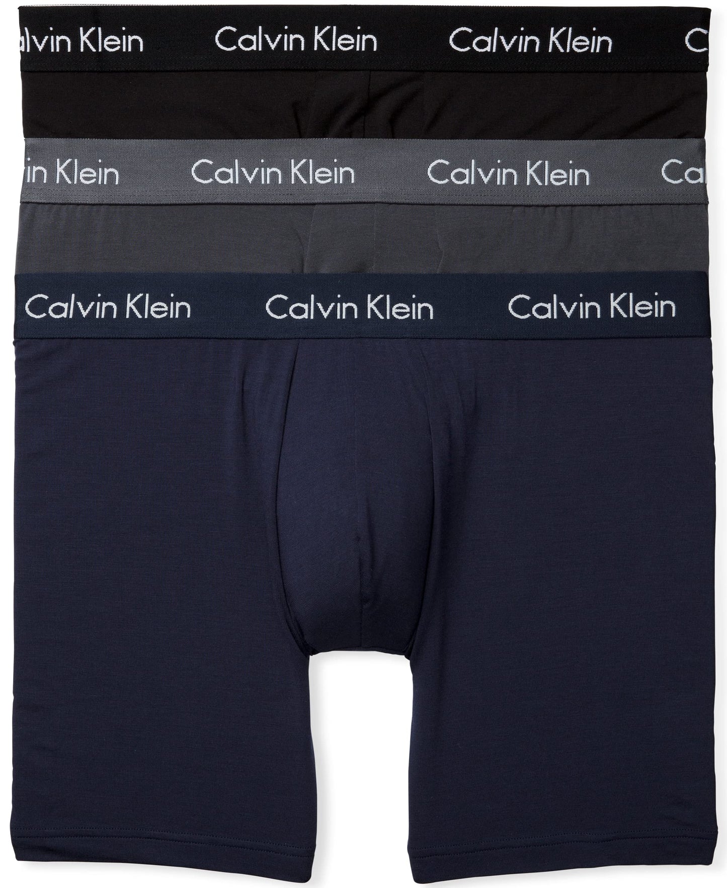 Calvin Klein Men's Underwear Body Modal Boxer Briefs 3 Pack, Black/Blue Shadow/Mink, Small