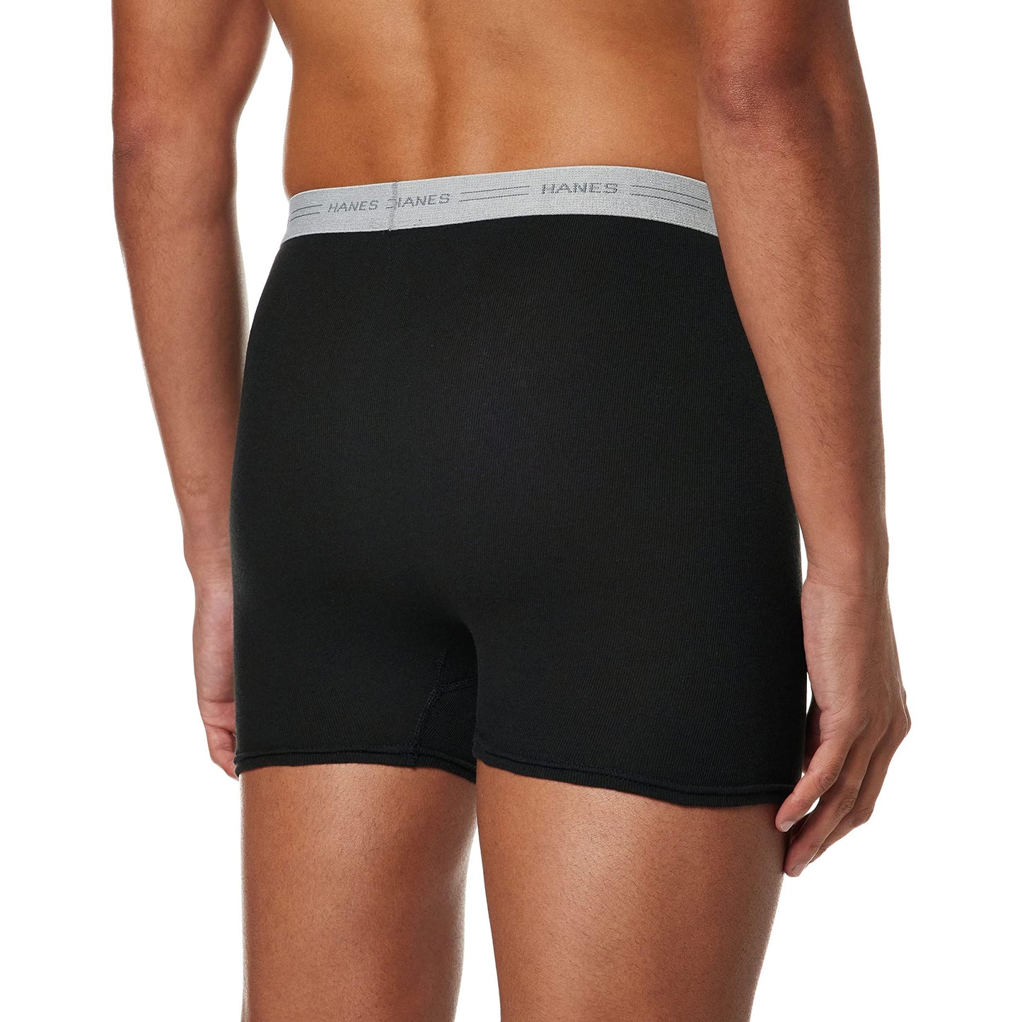 Hanes Men 2 Pack Black/Grey Boxer Brief