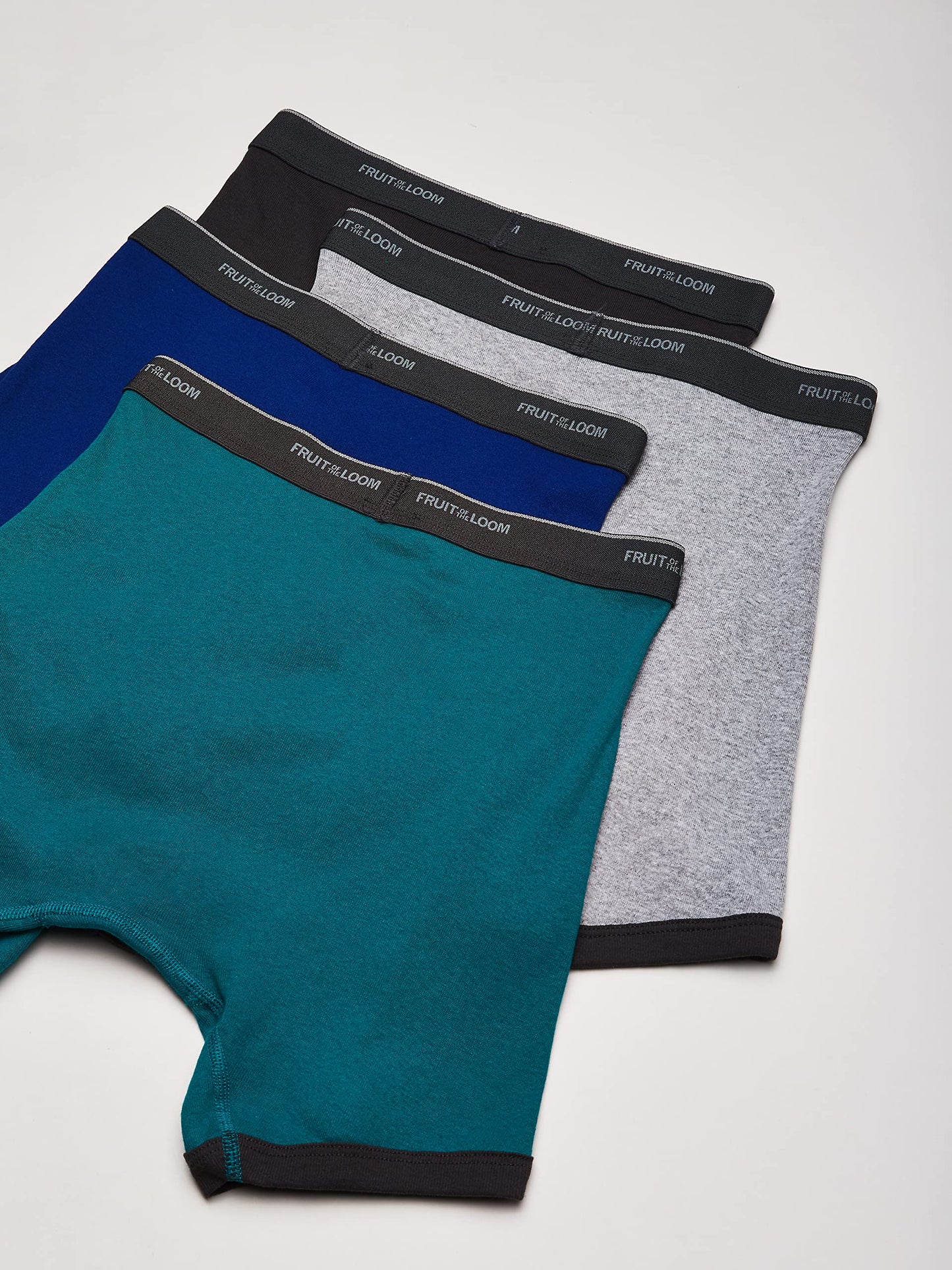 Fruit of the Loom Men's Low Rise Ringer Boxer Brief, Assorted, X-Large(Pack of 4)
