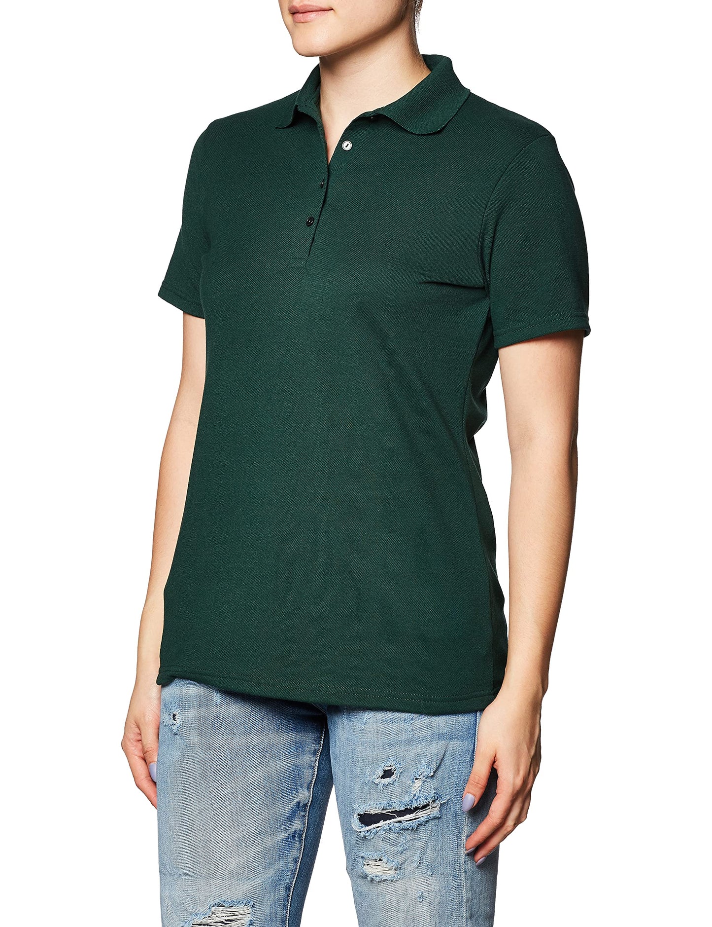 Hanes Women's Pique Polo, White, 3X-Large