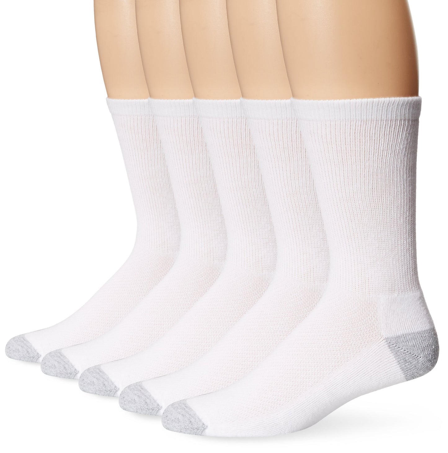Hanes Men's 5-Pack Comfort Cool FreshIQ X-Temp Crew Socks (Shoe Size 6-12) (Sneaker & Shoe Sizes: 6-12 / Sock Sizes: 10-13, Black)