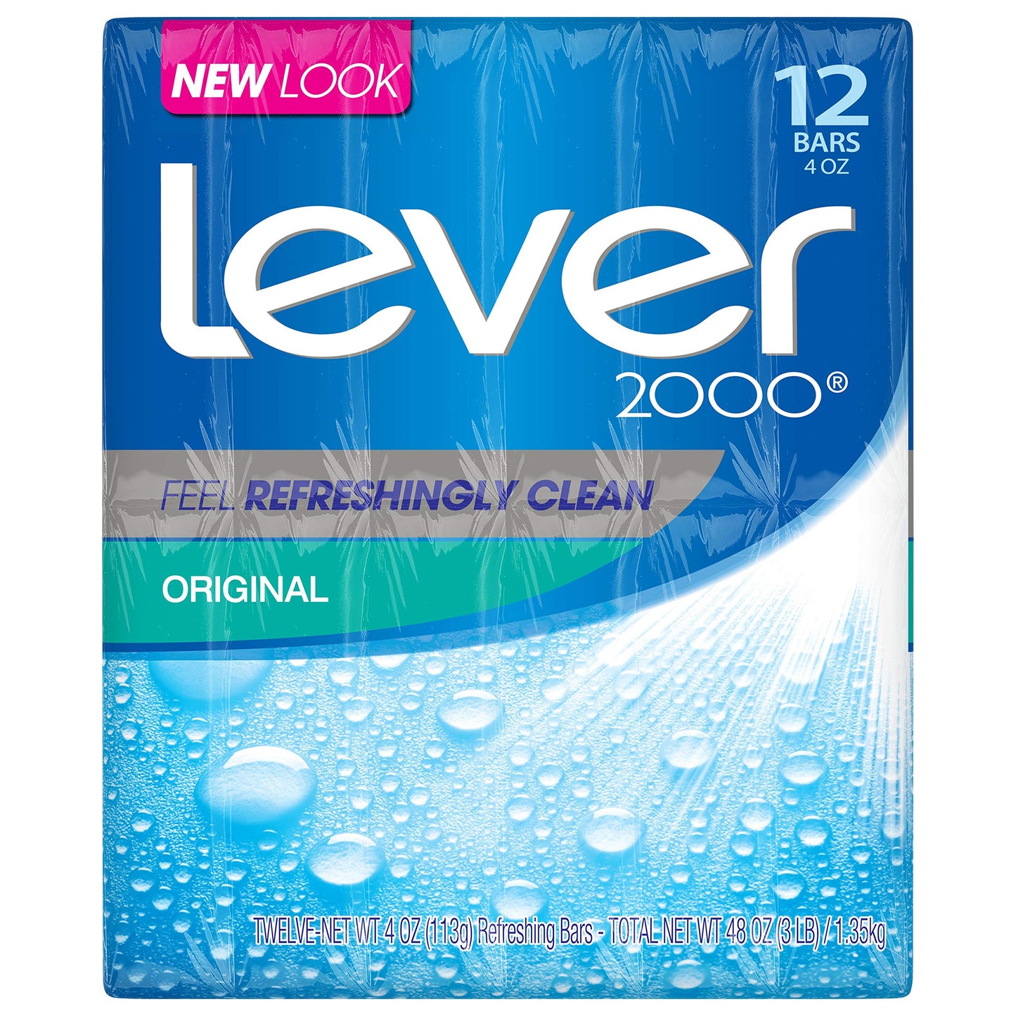 Lever 2000 Bar Soap, Original 4 Ounce 2-Packs of 12 Bars