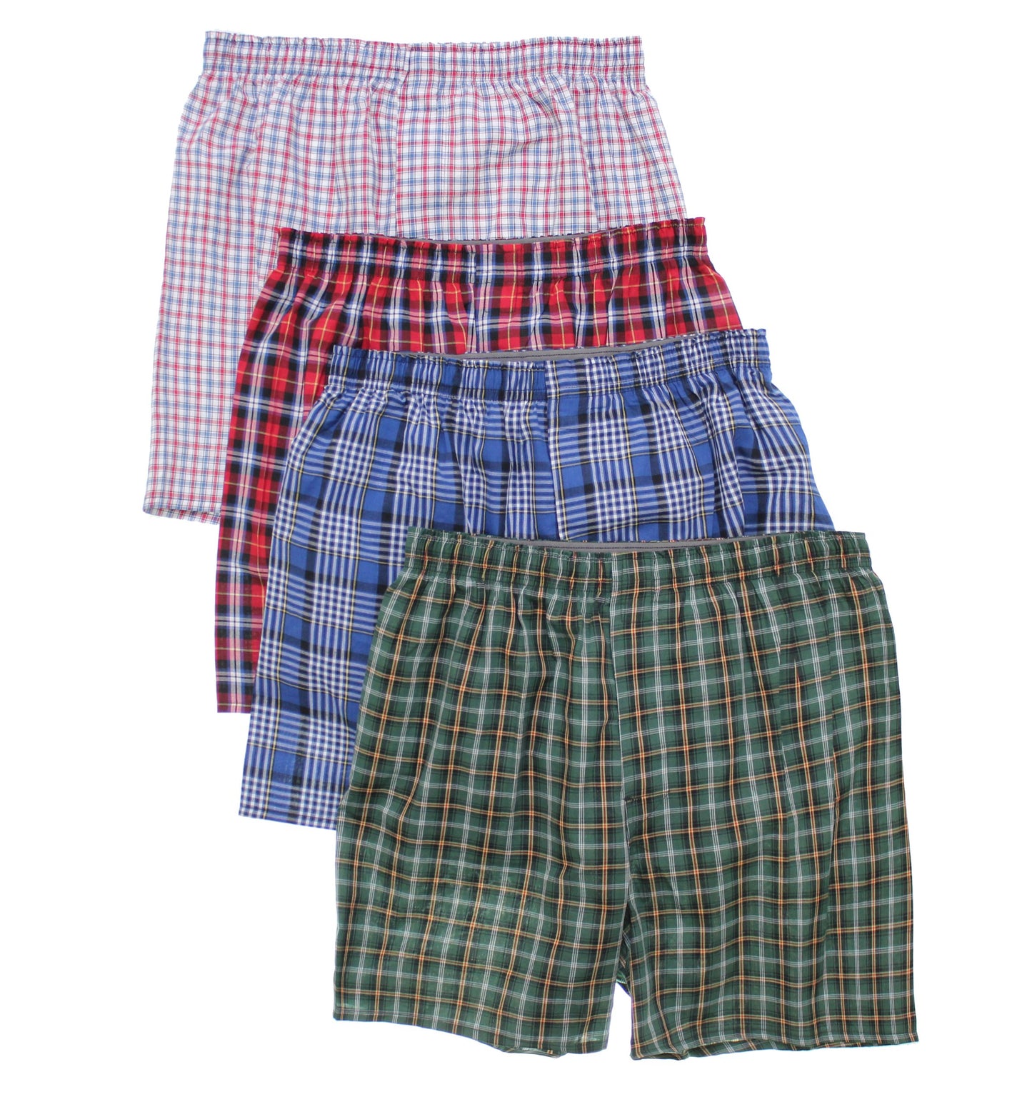 Hanes Ultimate Men's 4-Pack Platinum Tartan Boxer, Assorted, Small