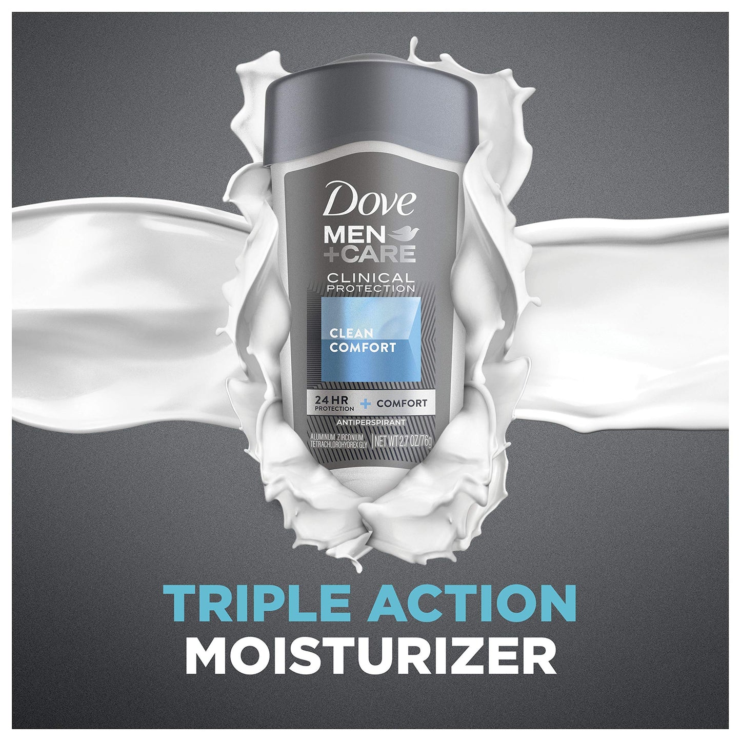 Dove Men + Care Clinical Protection Antiperspirant 72-Hour Sweat And Odor Protection Clean Comfort XL Antiperspirant For Men Formulated With Triple Action Moisturizer 2.7oz