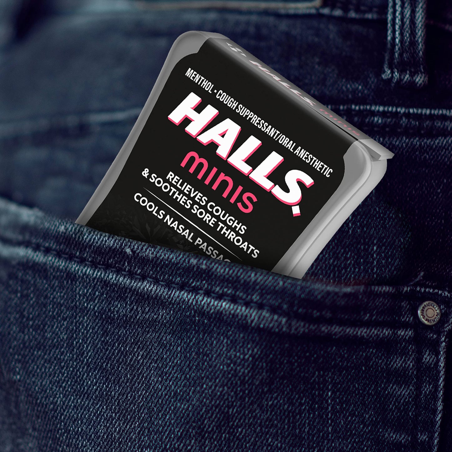 HALLS Minis Watermelon Flavor Sugar Free Cough Drops, 8 Packs of 24 Drops (192 Drops Total)