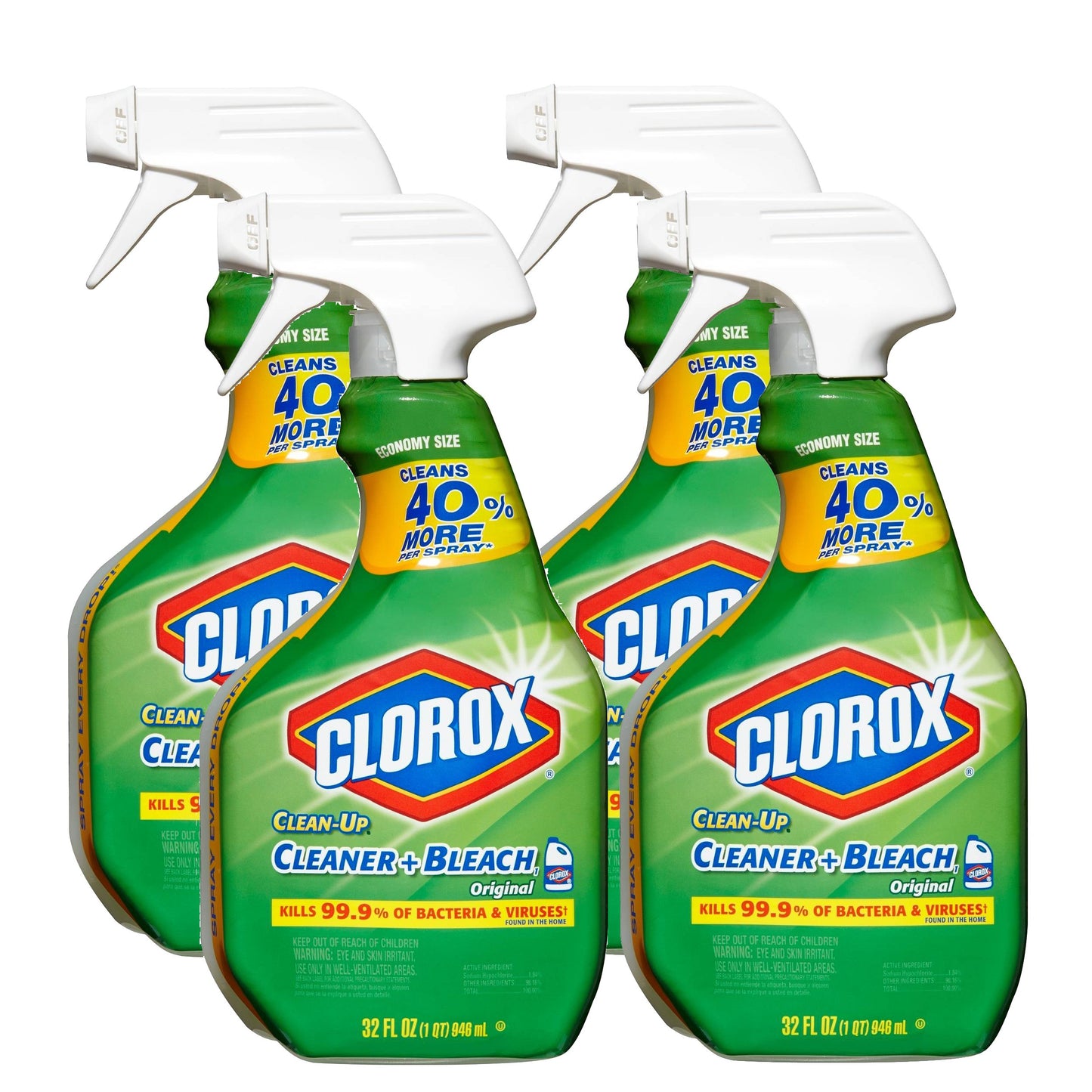 Clorox Clean-Up All Purpose Cleaner with Bleach, Spray Bottle, Original, 32 Fluid Ounces (Package May Vary)