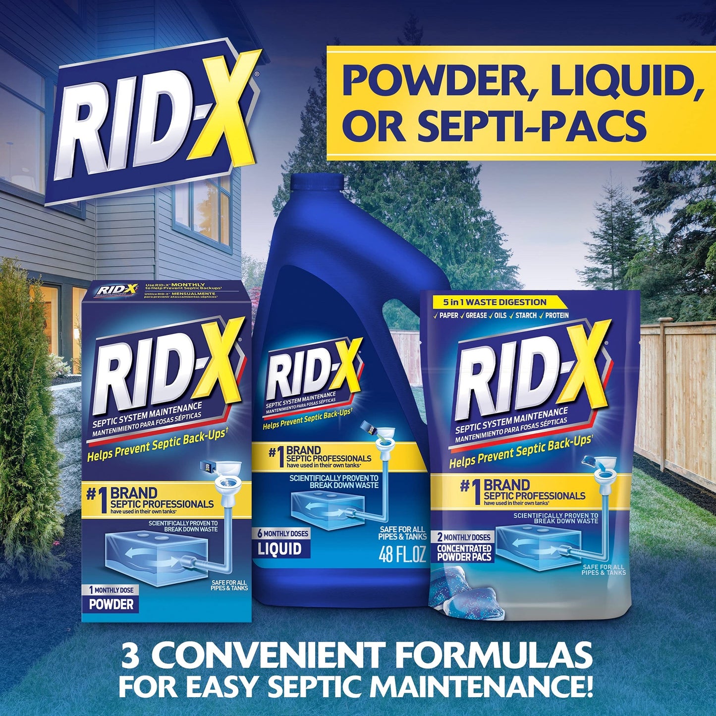 RID-X Septic Treatment, 4 Month Supply Of Powder, 39.2 oz